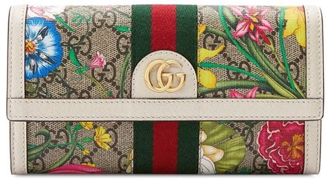 gucci floral print wallet|gucci wallet bloomingdale's.